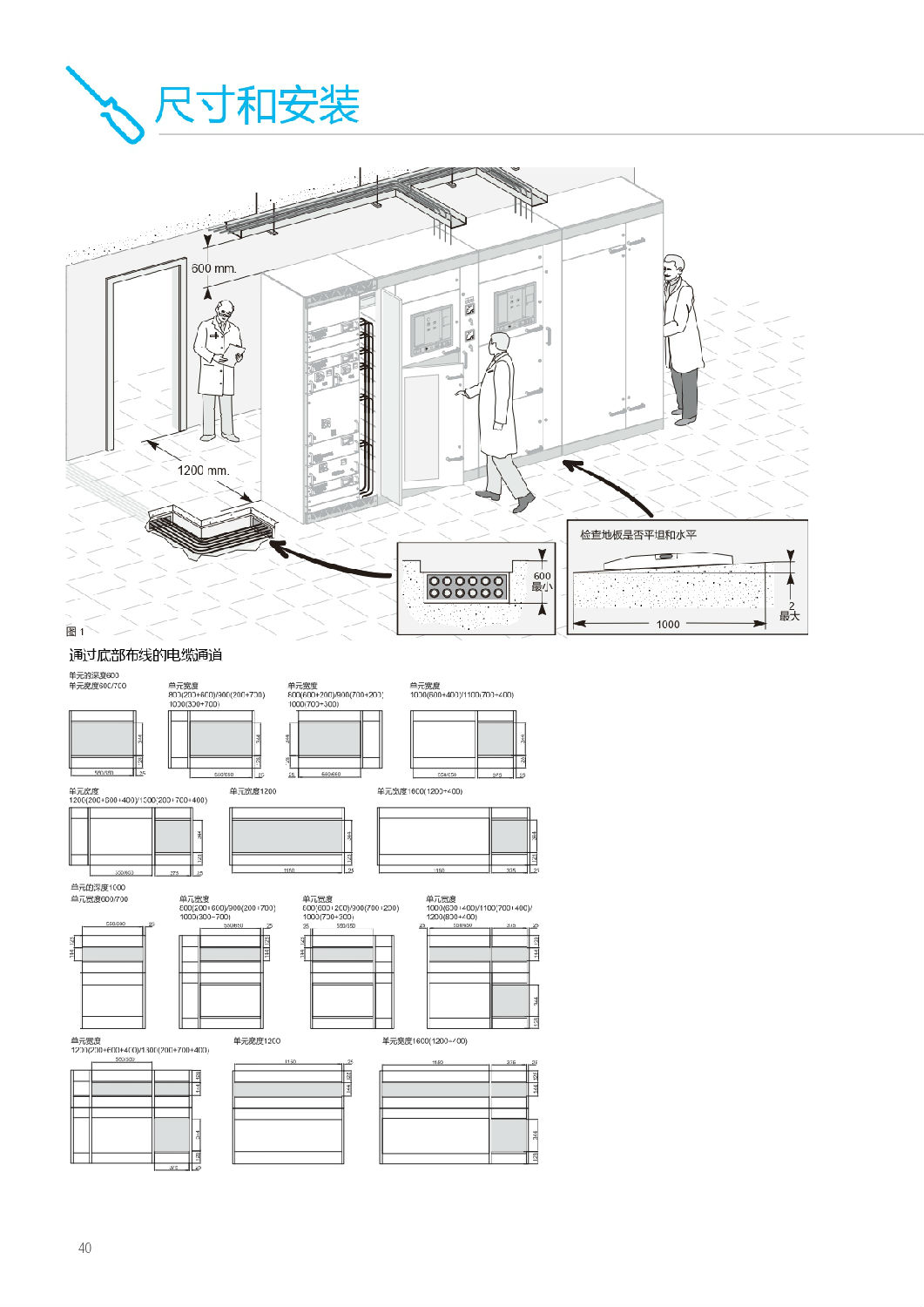 施耐德Blokset低壓柜尺寸和安裝圖   安徽得潤電氣提供